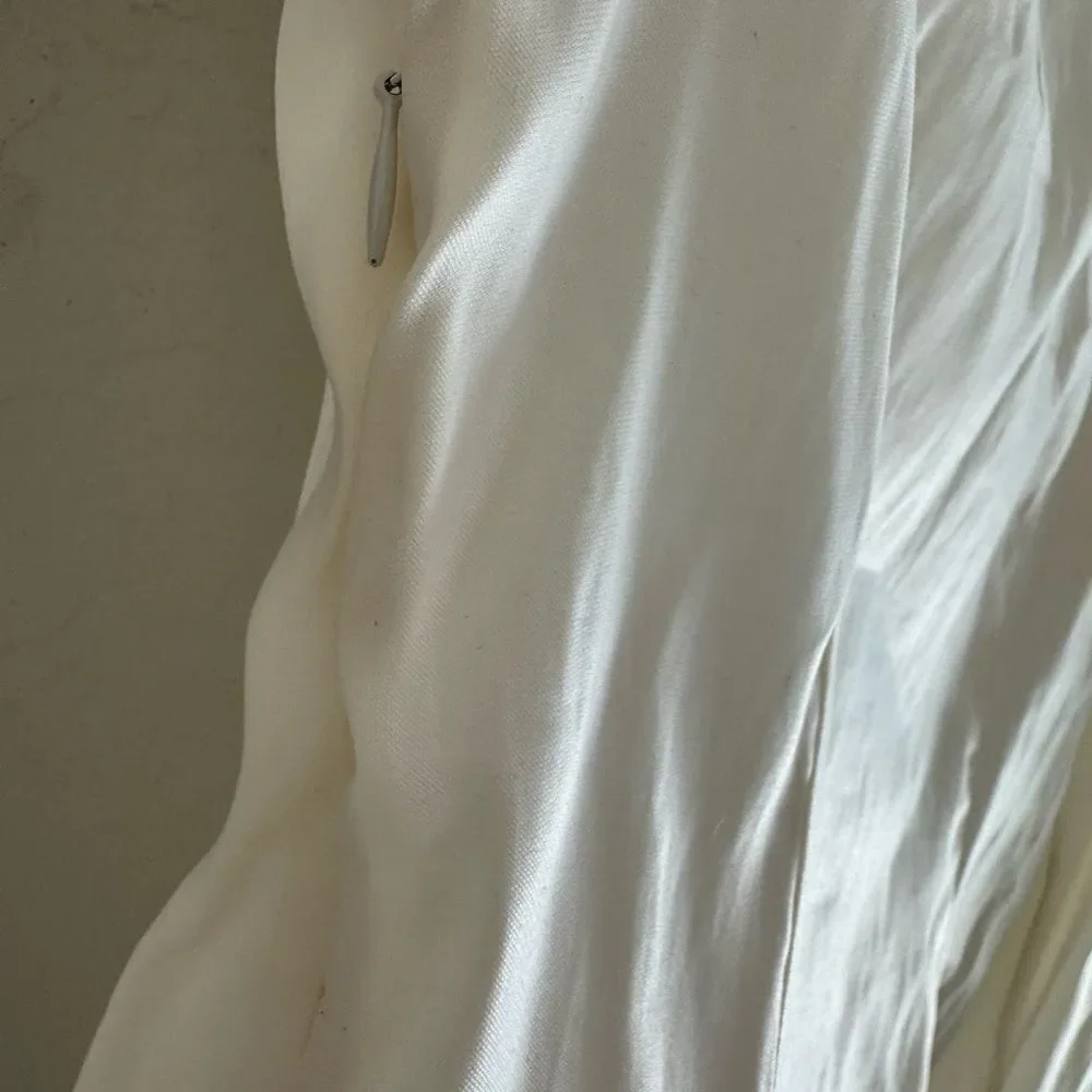 & Other Stories Cream Square Neck Button-Up Blouse Size 0 - Picture 7 of 11